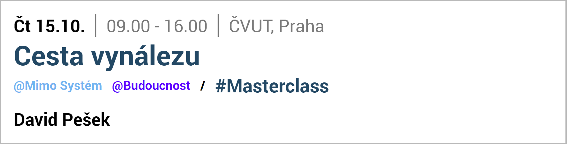 MASTERCLASS event